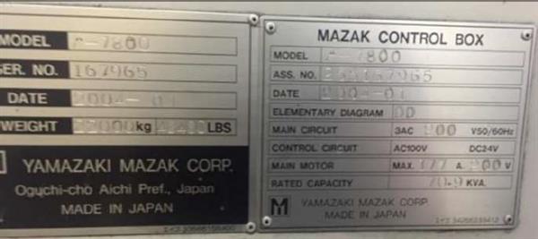 MAZAK U 7800 | 50