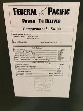 Federal Pacific Transformer PSI/II-10-44400 | 7
