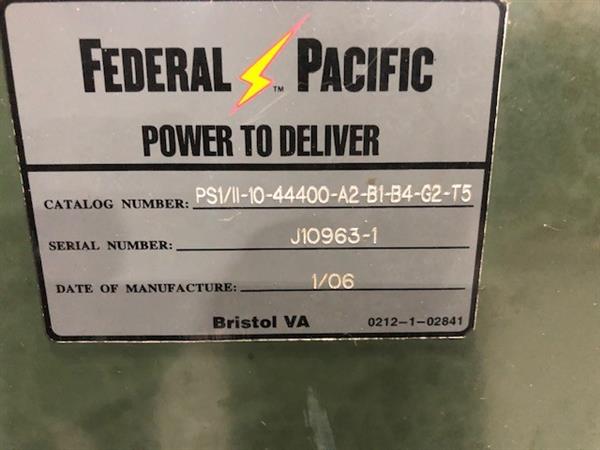 Federal Pacific Transformer PSI/II-10-44400 | 9